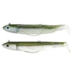 FIIISH Leurres À Truite|Pêche Aux Leurres-Leurre souple double combo black minnow offshore 9cm 10g