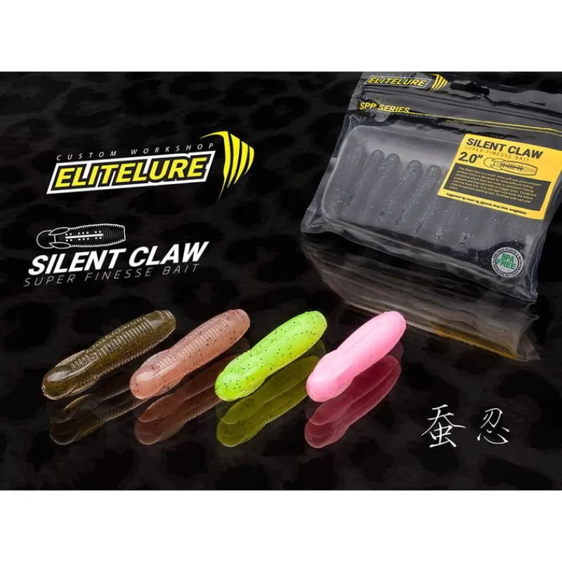 ELITELURE Leurres-Leurre Souple Silent Claw 6.1cm (x8)