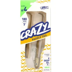 FIIISH Pêche Aux Leurres|Leurres-Leurre Souple Combo Crazy Paddle Tail 180 X-Deep 55g