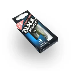 FIIISH Leurres À Truite|Pêche Aux Leurres-Leurre souple combo black minnow 70 shore 7cm 3g