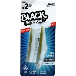 FIIISH Leurres-Leurre Souple Combo Black Minnow 105 Offshore 10,5cm 16g