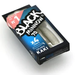 FIIISH Leurres À Truite|Pêche Aux Leurres-Leurre souple corps black minnow 70 7cm (x4)