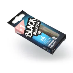 FIIISH Leurres À Truite|Pêche Aux Leurres-Leurre souple corps black minnow 70 7cm (x4)