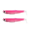 FIIISH Leurres À Truite|Pêche Aux Leurres-Leurre souple double combo (2 leurres montés) black minnow 90 shore 9cm 5g