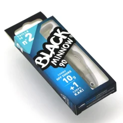 FIIISH Pêche Aux Leurres|Leurres-Leurre Souple Shad Combo Black Minnow 90 Off Shore 9cm, 10g