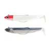 FIIISH Leurres À Truite|Pêche Aux Leurres-Leurre Souple Shad Double Combo Black Minnow Off Shore 7cm, 6g + 3g