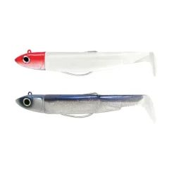 FIIISH Leurres À Truite|Pêche Aux Leurres-Leurre Souple Shad Double Combo Black Minnow Off Shore 7cm, 6g + 3g