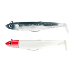 FIIISH Leurres À Truite|Pêche Aux Leurres-Leurre Souple Shad Double Combo Black Minnow Off Shore 7cm, 6g + 3g