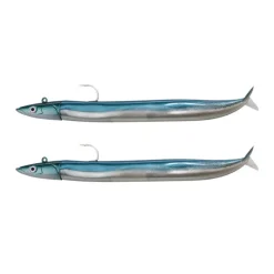 FIIISH Pêche Aux Leurres|Leurres-Leurres souples double combo crazy sand eel 150 off shore 15 cm 20g