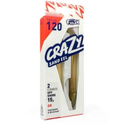 FIIISH Pêche Aux Leurres|Leurres-Leurres souples double combo crazy sand eel 120 off shore 12cm 15g