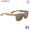 SAKURA Lunettes|Lunettes Polarisantes-Lunette Polarisante Bamboo Acetate Gris Titane