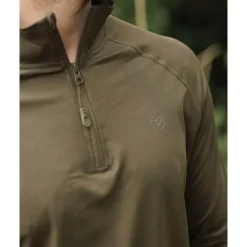 KORDA Vêtements-Maillot a manche longue Kool UPF Zip Jersey Dark Olive