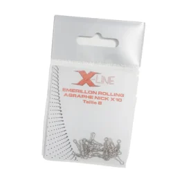 X-LINE Lignes Et Accessoires De Montage|Découverte Pêche Du Carnassier-Émerillon à agrafe carnassier nickel (x10)