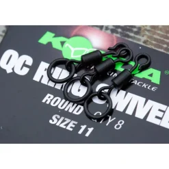 KORDA Acc.Montages/Hameçons-Émerillon rapide carpe quick change swivel loop fitting taille 11 (x8)
