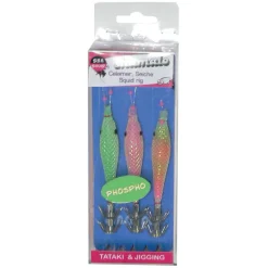 SEA SQUID Pêche Eging|Leurres-Mitraillette 3 turluttes shamalo 9cm