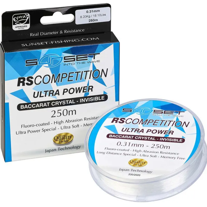 SUNSET Tresses, Nylons, Fluorocarbones-Monofilament Rs Competition Ultra Power Baccarat Crystal