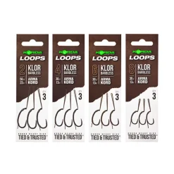 KORDA Acc.Montages/Hameçons-Montage Loop Rig Klor Barbless