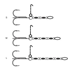 VMC Hameçons Et Montages-Monture Pike Chain UV Orange #2/0 (x1)