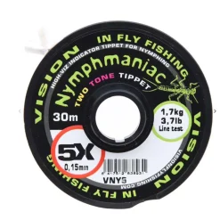 VISION Filaments-Nylon Indicateur Nymphmaniac Two Tone Tippet 30m