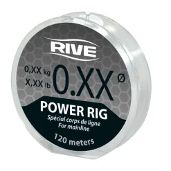 RIVE Filaments-Nylon Power Rig Transparent - bobine de 120M