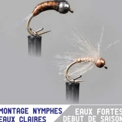 GARBOLINO Leurres À Truite-Nymphes X2 - début de saison / eaux fortes / eaux claires