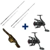 MACK2 Packs-Pack 2 Cannes Carp Addict TR 10' 3lbs + 2 Moulinets 8000 LC + Fourreau
