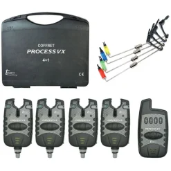 TEAM CARPFISHING Découverte Pêche À La Carpe|Détection-Pack 4 Process VX + Centrale + 4 Dropper