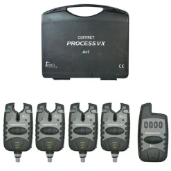 TEAM CARPFISHING Découverte Pêche À La Carpe|Détection-Pack 4 Process VX + Centrale + 4 Dropper