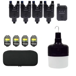 RIPPTON Packs-Pack Bite Keeper Black 4+1 + Firefly Biwy Light + 4 Silver Bullet Bobbin