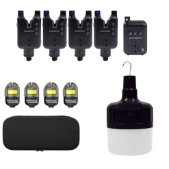 RIPPTON Packs-Pack Bite Keeper Pro 4+1 Black + Firefly Biwy Light + 4 Silver Bullet Bobbin