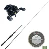 PACIFICPECHE Packs Et Ensembles-Pack Canne Casting Evok Invictus V2 1.96m, 7-21g + Moulinet Daiwa Phantom 100HL + Tresse Evok Tactikal Braid 0.15mm