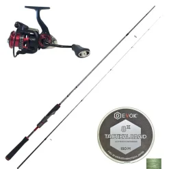 EVOK Packs Et Ensembles-Pack Canne Spinning Invictus V2 2.01m, 5-14g + Moulinet Invictus 2500FD + Tresse Tactikal Braid 0.12mm