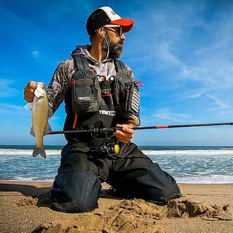 PACIFIC PECHE Packs|Packs & Ensembles-Pack Chest Pack Grauvell Teklon Parkour + Épuisette Raquette Bambou Silverstone + Clip Magnétique