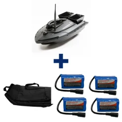 TEAM CARPFISHING Packs-Pack Dark Water Miki Boat +4 Batterie 12000 mAh + SAC