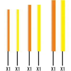 GARBOLINO Flotteurs-PACK DE 6 ANTENNES INSERT COURT PLASTIQUE CREUSE 3/4/5MM