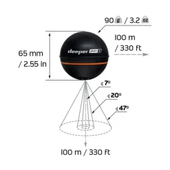 DEEPER Packs-Pack Pro +2 + Support pour fixation sur bateau amorceur