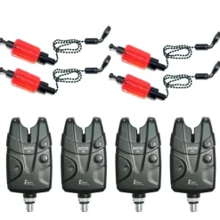 TEAM CARPFISHING Découverte Pêche À La Carpe|Détection-Pack Détection 4 Buster VT + 4 Hanger Process Rouge