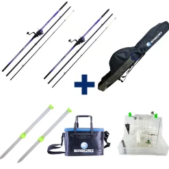 SASORI + REDFISH Packs Et Ensembles-Pack Elementair Surf 420 + Surf Box + Pique Surf Alu 1 M + Fourreau Surf + Baksalt