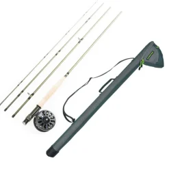 SILVER STONE Packs-Pack Kit Mouche Silverstone Liberty Fly Fishing Kit 9" Soie de 4/5 + Tube  de transport 105cm