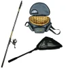 STROW Packs & Ensembles-Pack Pêche au toc Combo First Télereglable 400 + Épuisette Wilder 80 + Panier