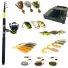 PACIFICPECHE Découverte Pêche Du Carnassier|Packs Et Ensembles-Pack Prêt à Pêcher Brochet Bzone Striker Telespin 240MH 10-40g + Moulinet + Nylon + Leurres + Boites