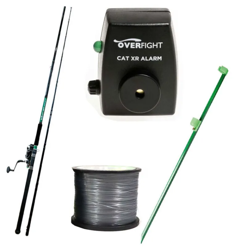 PACIFIC PECHE Packs Et Ensembles-Pack Silure Combo Overfight Tank Allround CS 3m, Max 600g + Fil + Pique + Détecteur