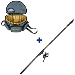 STROW Packs & Ensembles-Pack Combo Téléréglable 4m + Panier Truite