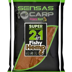SENSAS Appâts / Amorces-Pate d'Eschage Super Groundpaste 2en1 Fishy Hemp 1kg