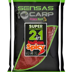 SENSAS Appâts / Amorces-Pate d'Eschage Super Groundpaste 2en1 Indian Spicy 1kg