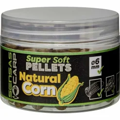 SENSAS Appâts / Amorces-Pellet Super Soft Pellets 6 mm Natural Corn 60g