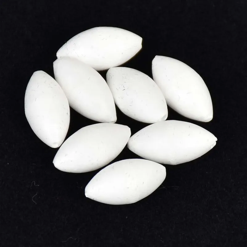 SUNSET Surfcasting|Montages / Hameçons-Perles ovales flottantes blanches (x20)