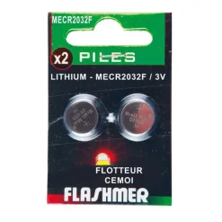 FLASHMER Equipements-Pile au Lithium CR2032 - 3 Volts (x2)