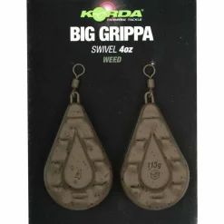 KORDA Acc.Montages/Hameçons-Plomb à émerillon big grippa (x2)