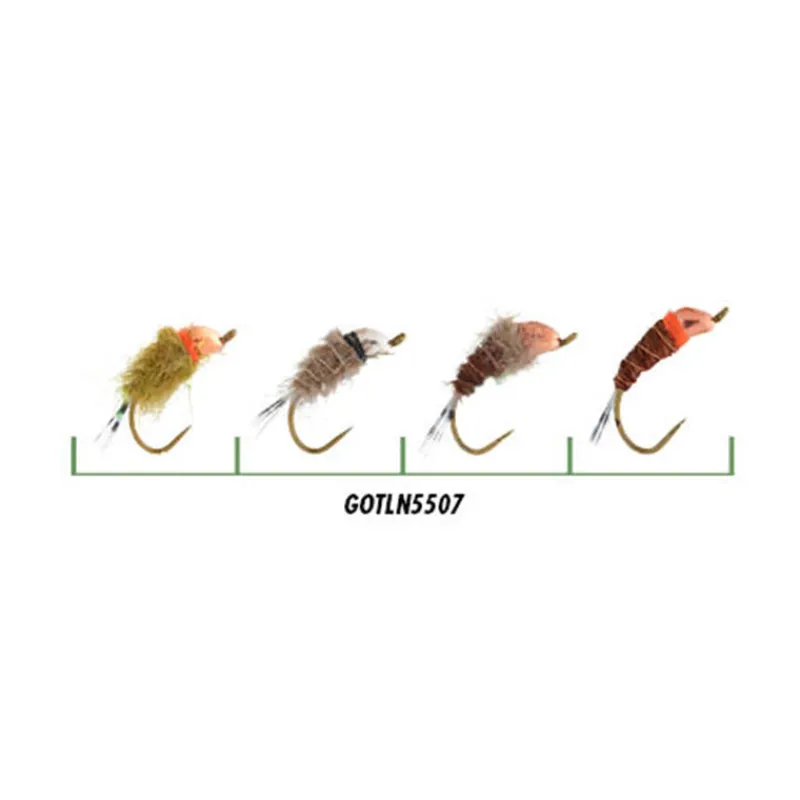 GARBOLINO Mouches-Set de Nymphe Javi Versions Poilues x4